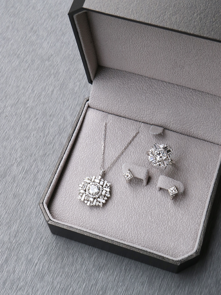 Diamond Set - 반지, 목걸이, 귀걸이, 다이아몬드, 리세팅