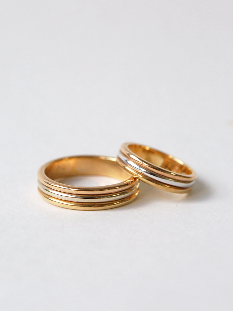 Pleats Band Ring - 반지, 밴드, 커플